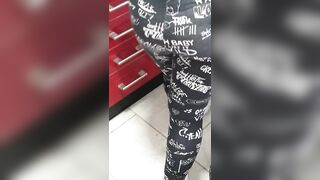 Step Mom doesn't Wear Panties under Leggings get Fucked in the Kitchen by Step Son