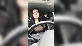 The incredible Charley Atwell smoking sexy while driving