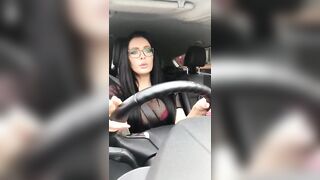 The incredible Charley Atwell smoking sexy while driving