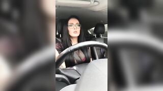 The incredible Charley Atwell smoking sexy while driving