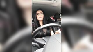 The incredible Charley Atwell smoking sexy while driving