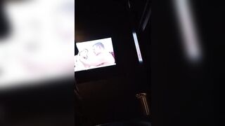 In Adult Cinema with my sexy wife