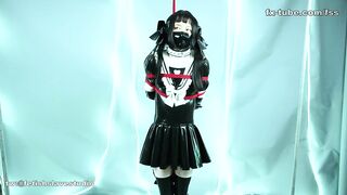 fx-tube com Latex lesbian cute maid bondage play part 1