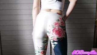 Flowery Silk Leggings and Big Farts (Full 6 Mins Video on my Onlyfans)