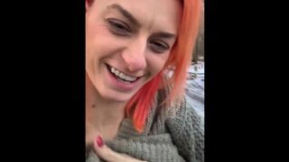 I am an Insatiable Exibitionist Slut Furiously Masturbating in Public