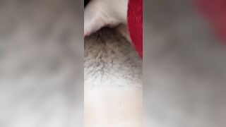 CHECK OUT MY SUPER WET TIGHT HAIRY PUSSY WHILE I FINGER IT CLOSE UP