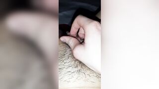 CHECK OUT MY SUPER WET TIGHT HAIRY PUSSY WHILE I FINGER IT CLOSE UP