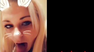 SNAPCHAT BUNNY gives Blowjob for Cum XXX