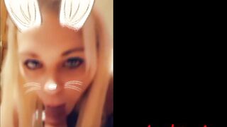 SNAPCHAT BUNNY gives Blowjob for Cum XXX