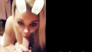 SNAPCHAT BUNNY gives Blowjob for Cum XXX