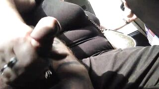 jerking off my cock on the bus