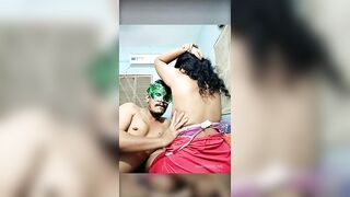 Desi husband licking  his wife's armpit