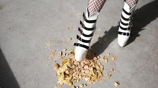 Crushing Food in my High Heels