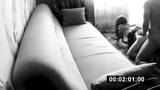 Hidden camera filmed sweet couple having sex in hotel room