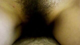 Hairy mature Asian XiaoLi is fucking cowgirl