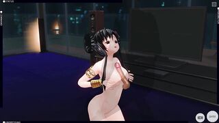 3D HENTAI Chinese Girl Rubs her Breasts on your Cock