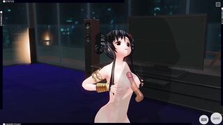 3D HENTAI Chinese Girl Rubs her Breasts on your Cock