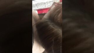 Curvy Brunette Fucks Husband with Pocket Pussy