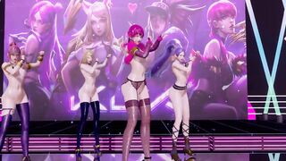 [MMD] Black Pink - how you like that Nude Vers. Ahri Akali Evelynn Kaisa 3D Erotic Dance