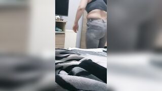 Step Mom Pulled off Ripped Jeans Fucking Step Son while Watching Porn XXX