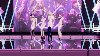 [MMD] GirlsDay - something Nude Vers. Ahri Akali Evelynn Kaisa 3D Uncensored Nude Dance