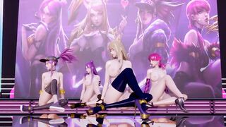 [MMD] GirlsDay - something Nude Vers. Ahri Akali Evelynn Kaisa 3D Uncensored Nude Dance