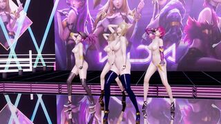 [MMD] GirlsDay - something Nude Vers. Ahri Akali Evelynn Kaisa 3D Uncensored Nude Dance