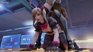 D.Va x Mercy x Pharah - Overwatch Threesome