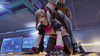 D.Va x Mercy x Pharah - Overwatch Threesome