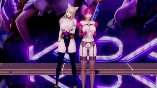 [MMD] BLACKPINK - Kil this Love Strip Vers. Ahri Akali Evelynn Kaisa 3D Erotic Dance