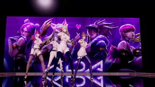 [MMD] BLACKPINK - Kil this Love Strip Vers. Ahri Akali Evelynn Kaisa 3D Erotic Dance