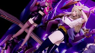 [MMD] BLACKPINK - Kil this Love Strip Vers. Ahri Akali Evelynn Kaisa 3D Erotic Dance