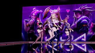 [MMD] BLACKPINK - Kil this Love Strip Vers. Ahri Akali Evelynn Kaisa 3D Erotic Dance