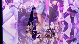 [MMD] Everglow - Dun Dun Strip Vers. Ahri Akali Evelynn Kaisa Seraphine 3D Erotic Dance