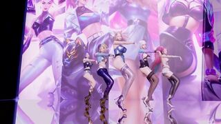 [MMD] Everglow - Dun Dun Strip Vers. Ahri Akali Evelynn Kaisa Seraphine 3D Erotic Dance