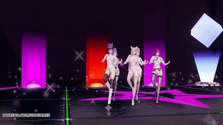 [MMD] CHUNG HA - Snapping Nude Vers. Ahri Akali Kaisa Evelynn Seraphine KDA 3D Erotic Dance