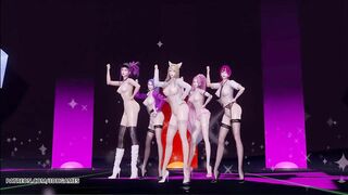 [MMD] CHUNG HA - Snapping Nude Vers. Ahri Akali Kaisa Evelynn Seraphine KDA 3D Erotic Dance