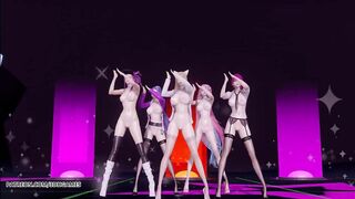 [MMD] CHUNG HA - Snapping Nude Vers. Ahri Akali Kaisa Evelynn Seraphine KDA 3D Erotic Dance