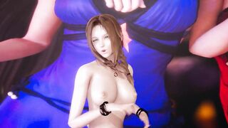 [MMD] T-ara - NumberNine StripVers. Tifa Purple Aerith FF7 Remake Uncensored 3D Erotic Dance