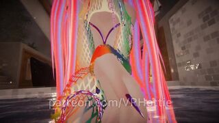 Bondage Raver Nipple Piercings Humps Rides with Bone in the Pool POV Lap Dance