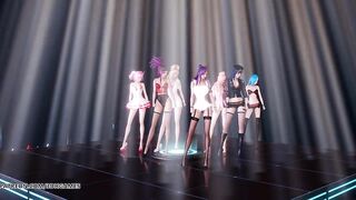 [MMD] Brown Eyed Girls - Abracadabra Ahri Kaisa Seraphine Akali Lux Jinx Hot Kpop Dance 4K 60FPS