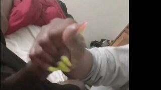 Nasty Ebony Stepmom Handjob Full