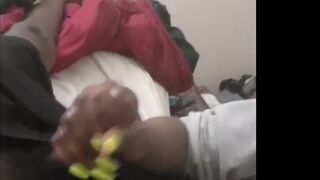 Nasty Ebony Stepmom Handjob Full