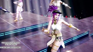 [MMD] Wisin & Yandel - Follow the Leader Ahri Kaisa Seraphine Akali Lux Hot Dance 4K UHD 60FPS