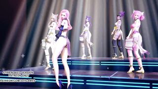 [MMD] Wisin & Yandel - Follow the Leader Ahri Kaisa Seraphine Akali Lux Hot Dance 4K UHD 60FPS