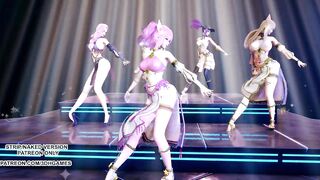 [MMD] Wisin & Yandel - Follow the Leader Ahri Kaisa Seraphine Akali Lux Hot Dance 4K UHD 60FPS