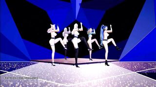 [MMD] STAYC - SO BAD Naked Dance Ahri Akali Kaisa Seraphine Evelynn KDA AllOut