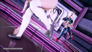 [MMD] PinkCat Striptease Nyotengu Ayane Kasumi Marie Rose Honoka Mai Shiranui DOA Erotic Dance