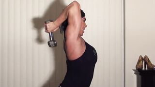 Tricep Home Workout with Elastic Band by Latia Del Riviero