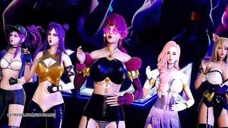 [MMD] BlackPink - PlayingWithFire Sexy Striptease KDA Ahri Akali Kaisa Seraphine Evelynn